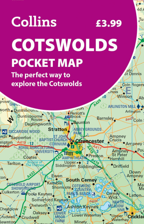 Tiskovina Cotswolds Pocket Map Collins Maps