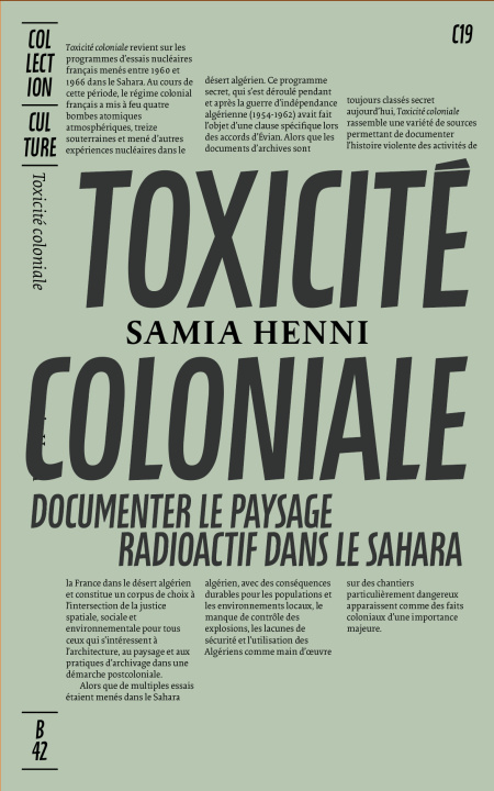 Kniha TOXICITÉ COLONIALE Samia Henni