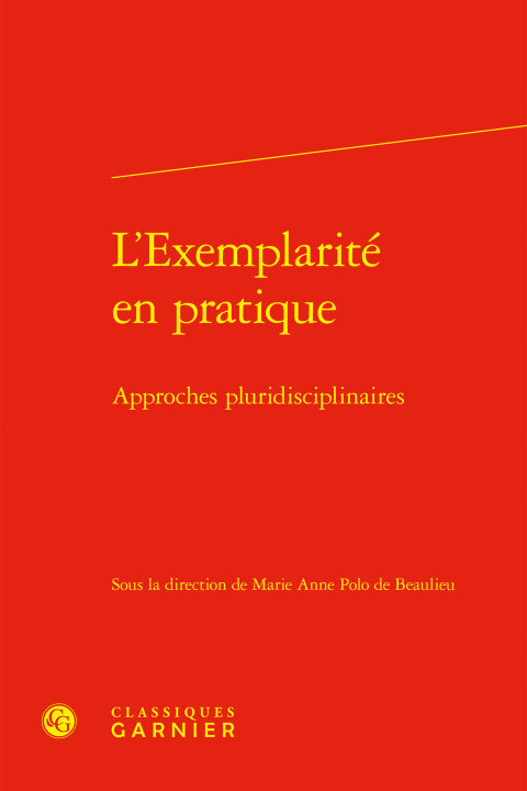 Kniha L'exemplarité en pratique - approches pluridisciplinaires 