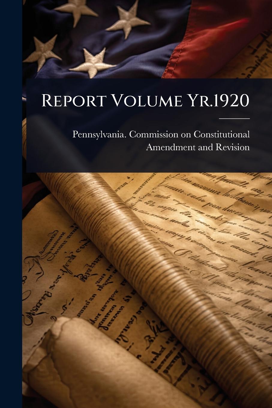 Kniha Report Volume Yr.1920 