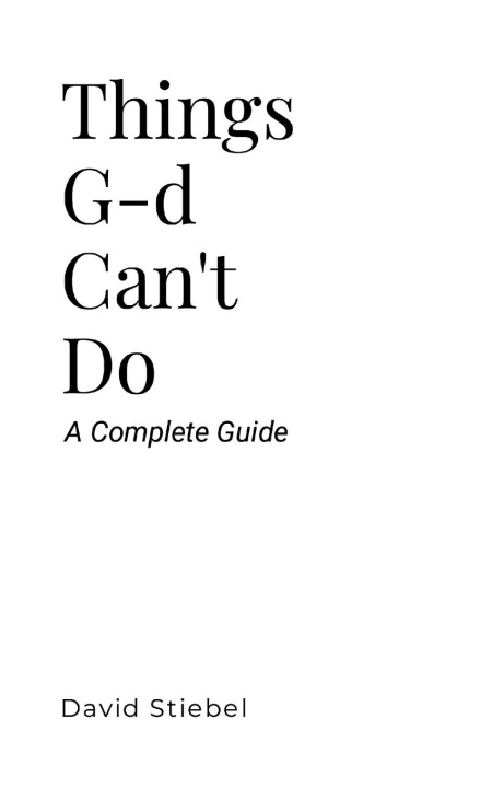 Kniha Things G-d Can't Do David Stiebel