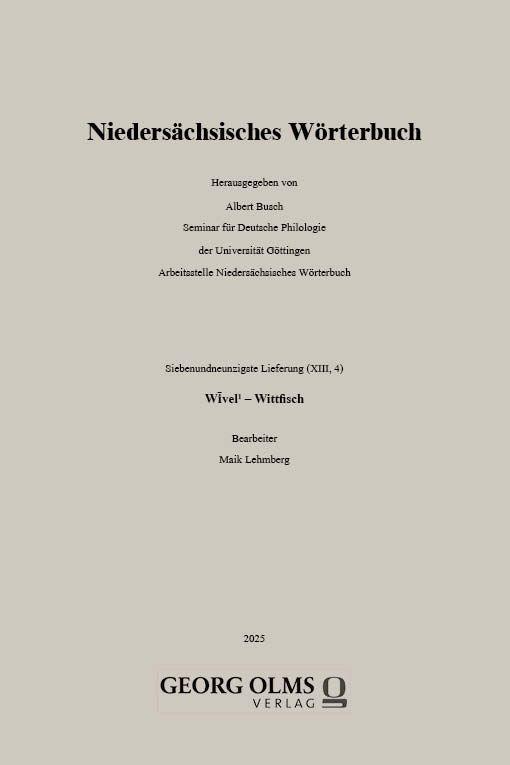 Kniha Niedersächsisches Wörterbuch Albert Busch
