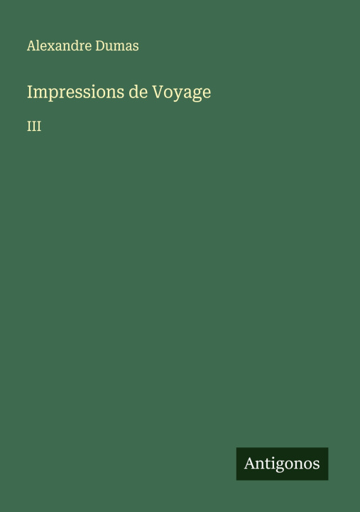 Kniha Impressions de Voyage 