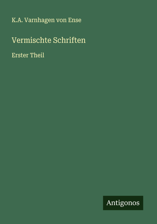 Kniha Vermischte Schriften 
