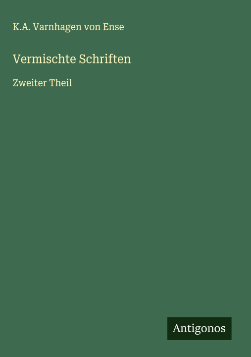 Kniha Vermischte Schriften 