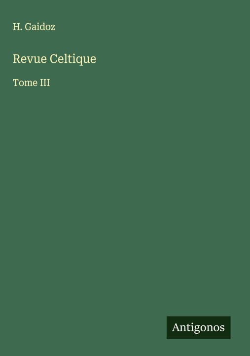 Kniha Revue Celtique 