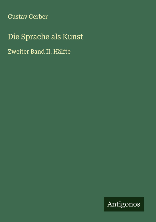 Kniha Die Sprache als Kunst 