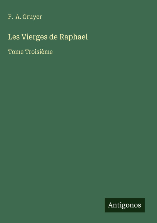 Knjiga Les Vierges de Raphael 