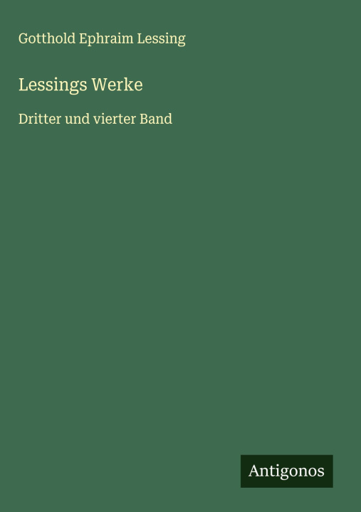 Kniha Lessings Werke 