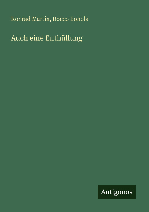 Kniha Auch eine Enthüllung Rocco Bonola