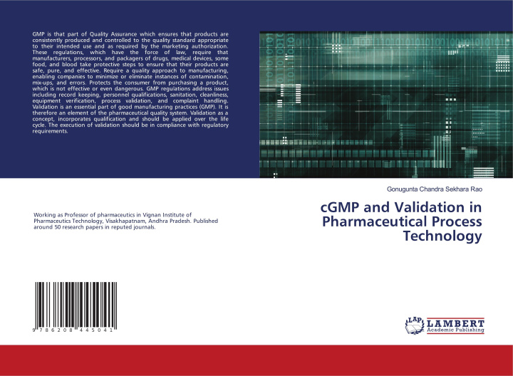 Kniha cGMP and Validation in Pharmaceutical Process Technology Gonugunta Chandra Sekhara Rao
