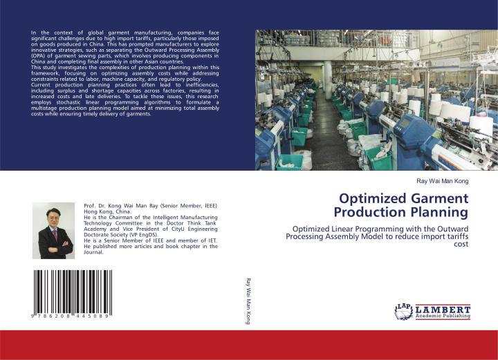 Kniha Optimized Garment Production Planning Ray Wai Man Kong