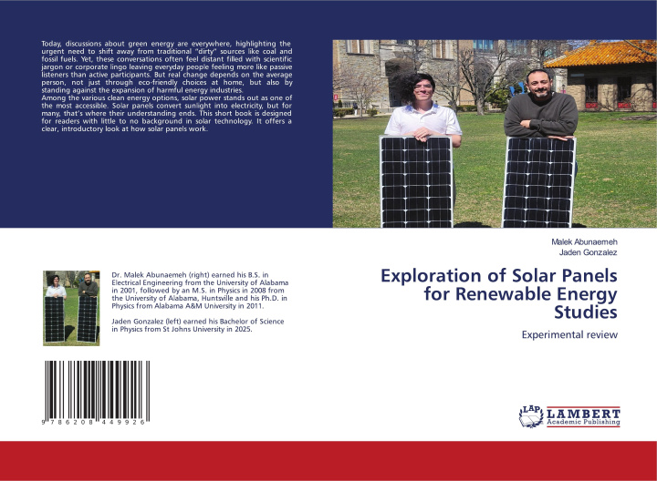 Kniha Exploration of Solar Panels for Renewable Energy Studies Jaden Gonzalez