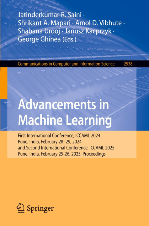 Kniha Advancements in Machine Learning Jatinderkumar  R. Saini