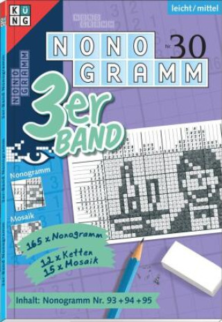 Boek Nonogramm 3er-Band Nr. 30 Conceptis Puzzles