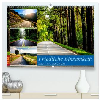Kalendář/Diář Friedliche Einsamkeit: Natur in ihrer stillen Pracht (hochwertiger Premium Wandkalender 2026 DIN A2 quer), Kunstdruck in Hochglanz Calvendo