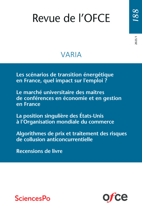 Kniha Revue de l'OFCE N° 188 (2025/1) 