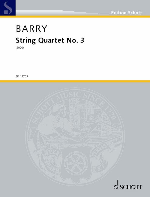 Tlačovina String Quartet No. 3 Gerald Barry