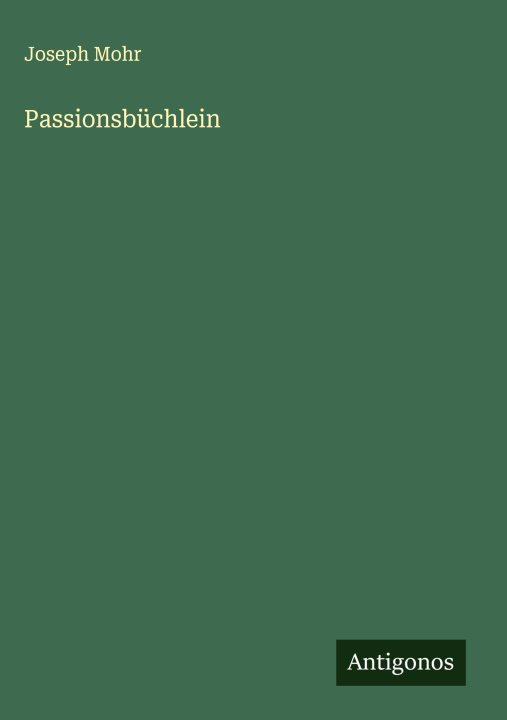 Kniha Passionsbüchlein 