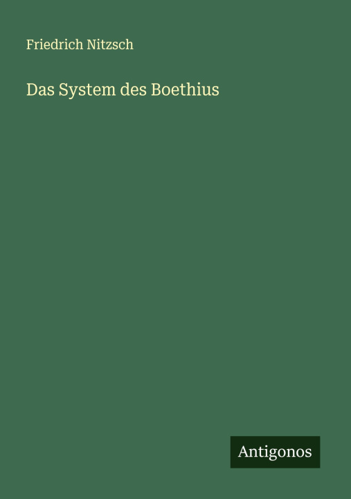 Kniha Das System des Boethius 