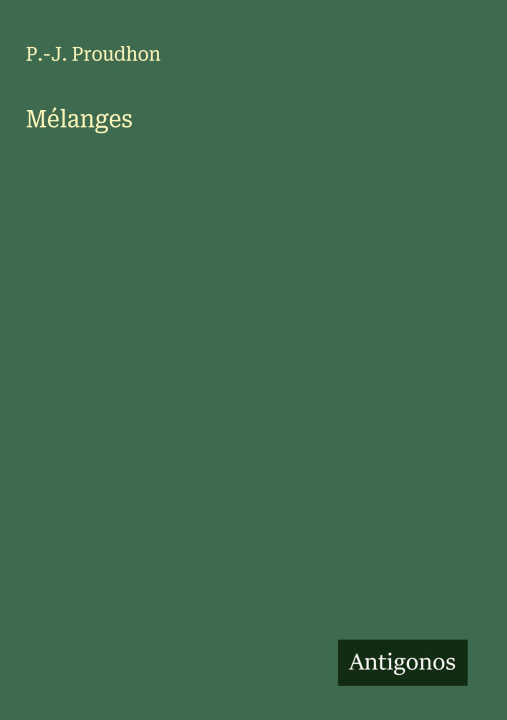 Knjiga Mélanges 