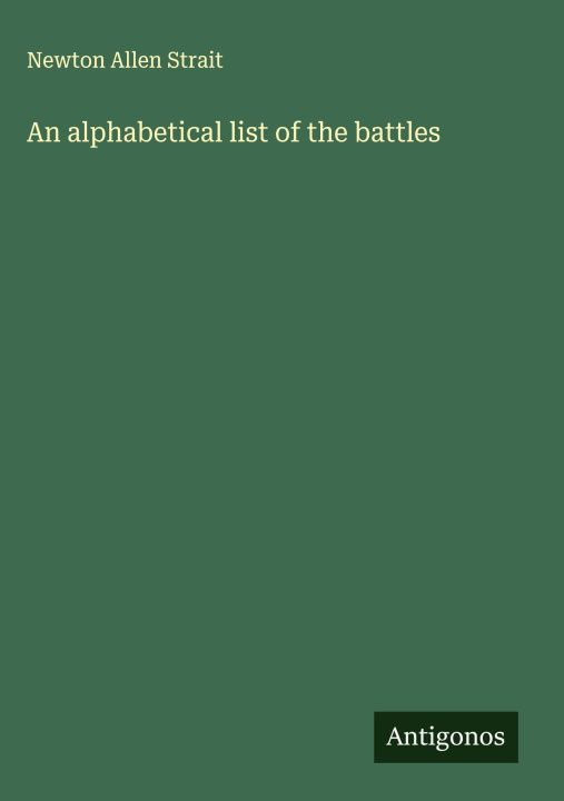 Buch An alphabetical list of the battles 