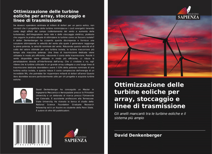 Knjiga Ottimizzazione delle turbine eoliche per array, stoccaggio e linee di trasmissione David Denkenberger