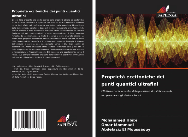 Kniha Proprietà eccitoniche dei punti quantici ultrafini Omar Mommadi