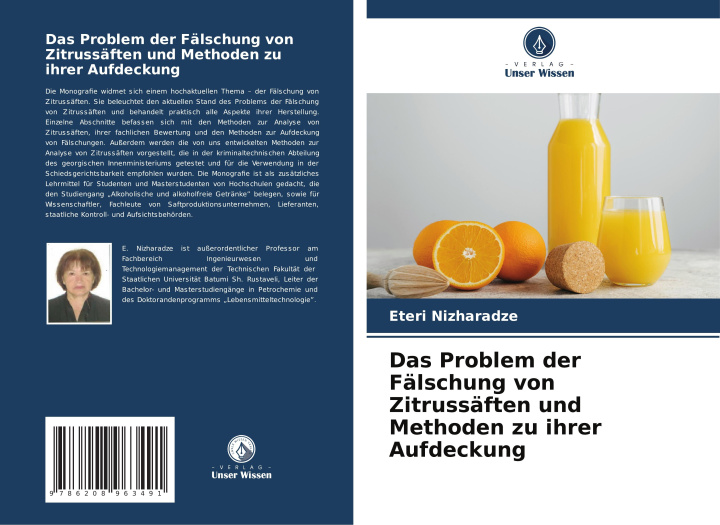 Knjiga Das Problem der Fälschung von Zitrussäften und Methoden zu ihrer Aufdeckung Eteri Nizharadze