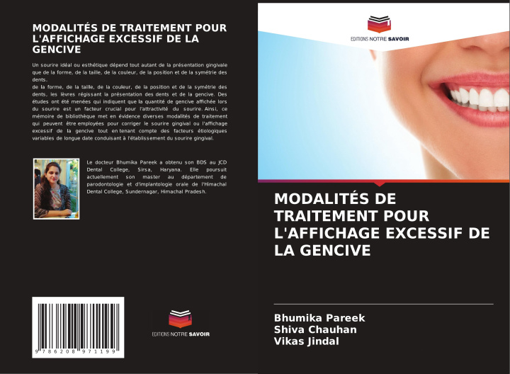 Knjiga MODALITÉS DE TRAITEMENT POUR L'AFFICHAGE EXCESSIF DE LA GENCIVE Shiva Chauhan