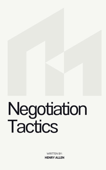 Kniha Negotiation Tactics 