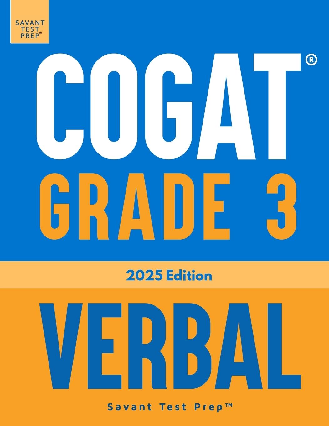 Kniha COGAT Grade 3 Verbal Savant Test Prep