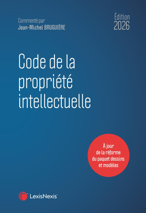 Książka Code de la propriété intellectuelle 2026 Jean-Michel Bruguière