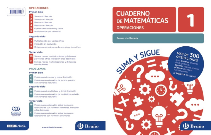 Kniha 1 Sumas Sin Llevada Grupo Bruño