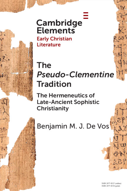 Kniha The Pseudo-Clementine Tradition Benjamin M. J. De Vos