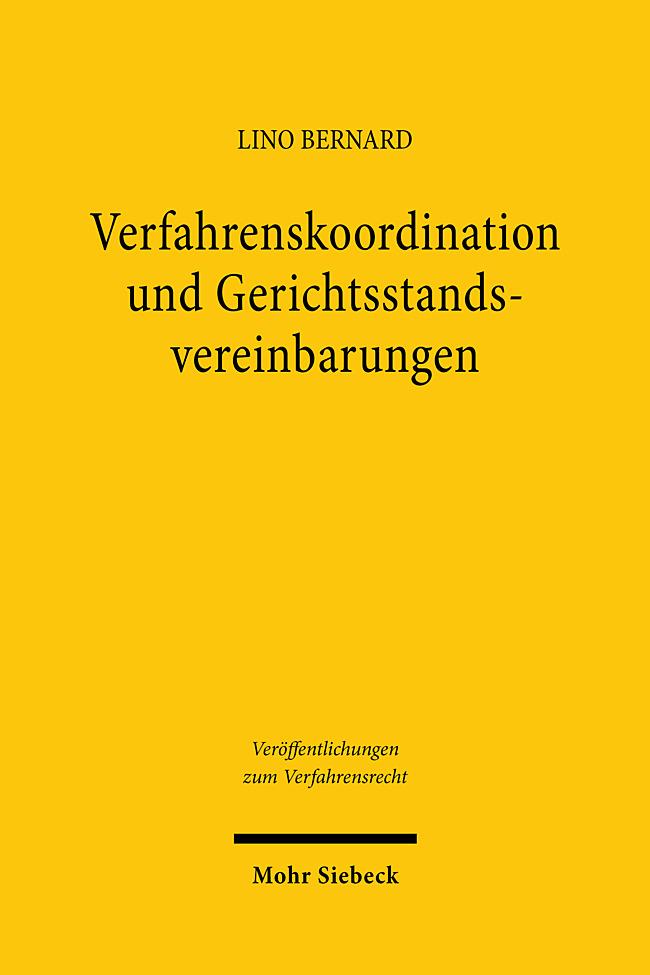 Carte Verfahrenskoordination und Gerichtsstandsvereinbarungen Lino Bernard