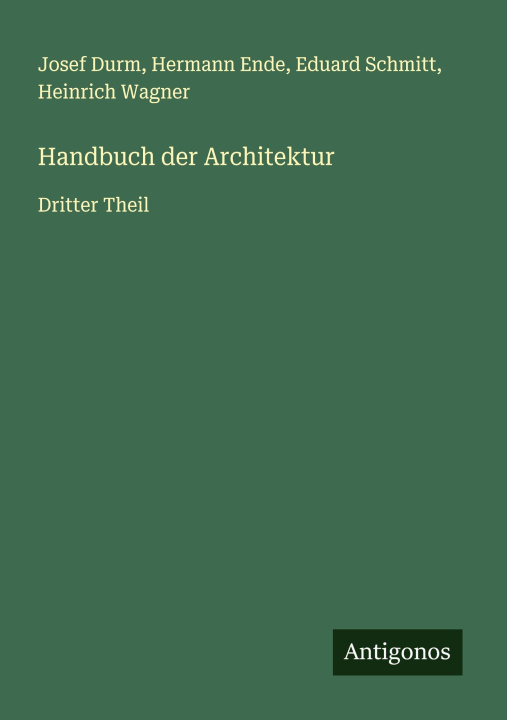 Libro Handbuch der Architektur Hermann Ende