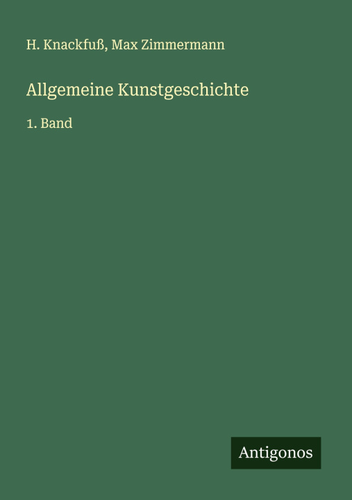 Libro Allgemeine Kunstgeschichte Max Zimmermann