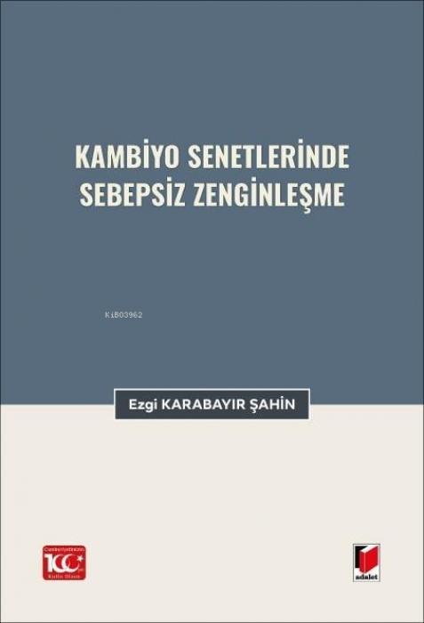 Kniha Kambiyo Senetlerinde Sebepsiz Zenginlesme 