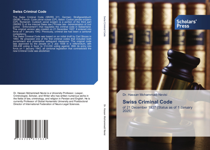 Kniha Swiss Criminal Code Dr. Hassan Mohammadi Nevisi