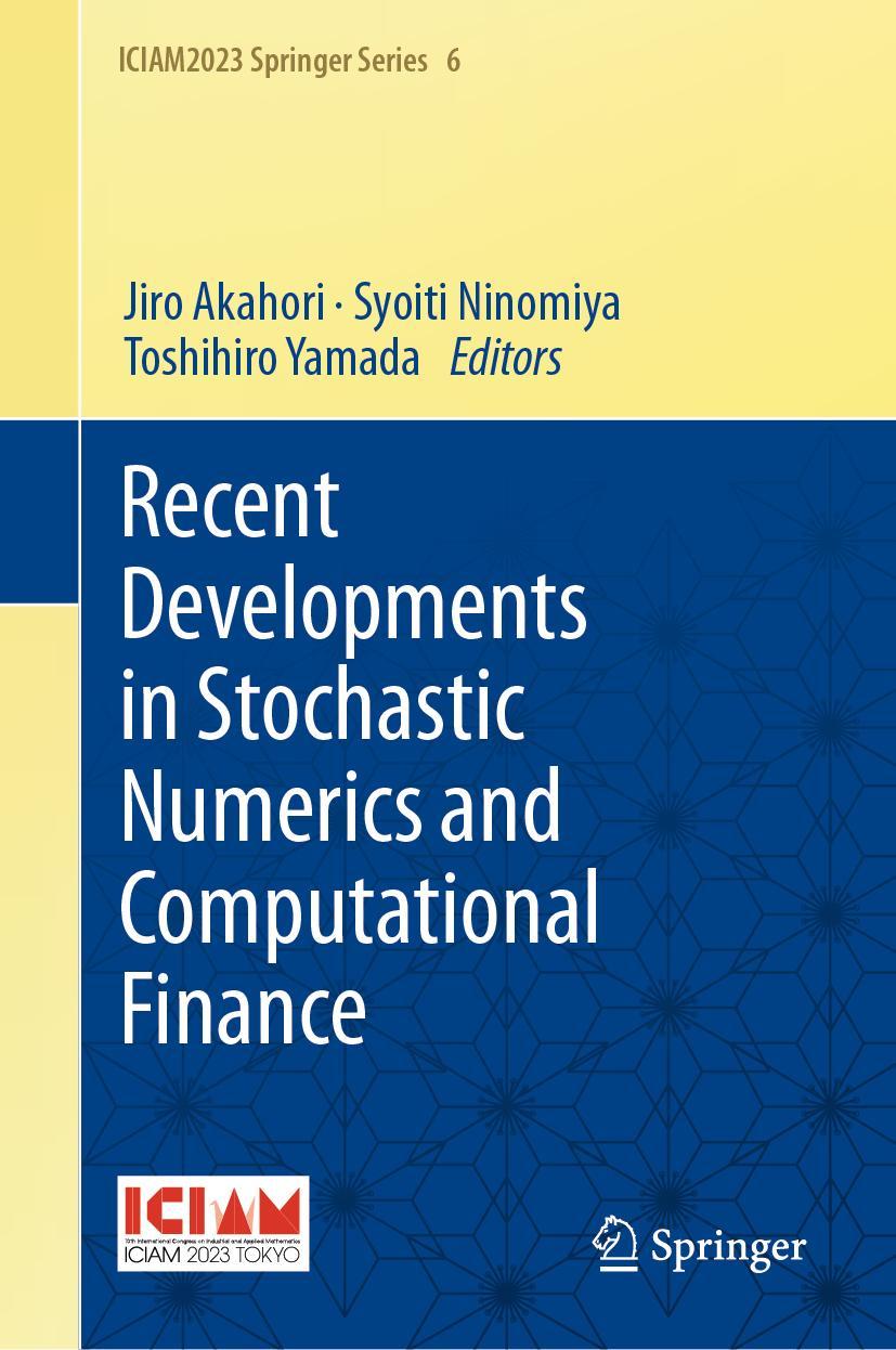 Kniha Recent Developments in Stochastic Numerics and Computational Finance Syoiti Ninomiya