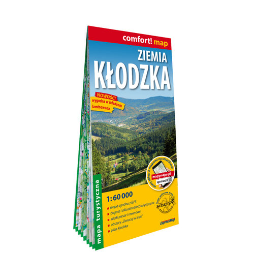 Kniha Ziemia Kłodzka mapa turystyczna 1:60 000 laminat 2024 Opracowanie zbiorowe
