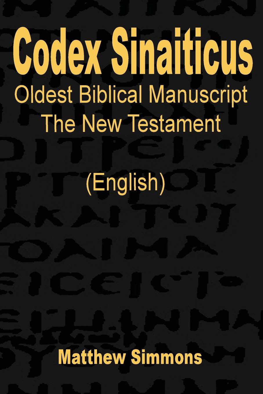 Kniha Codex Sinaiticus Matthew Simmons