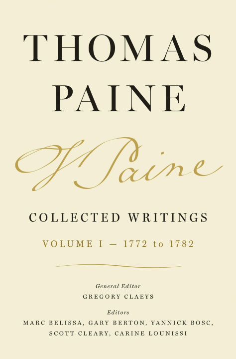Knjiga Thomas Paine Collected Writings, Volume 1 Gregory Claeys