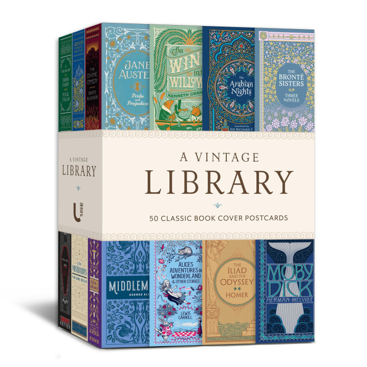 Βιβλίο A Vintage Library: 50 Classic Book Cover Postcards UNION SQUARE & CO.