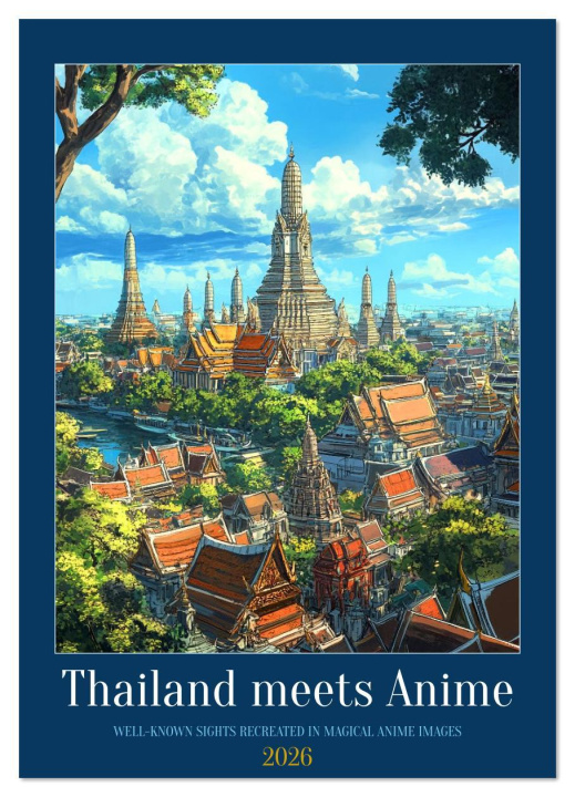 Kalendár/Diár Thailand meets Anime (Wall Calendar 2026 DIN A2 portrait), CALVENDO 12 Month Wall Calendar Calvendo