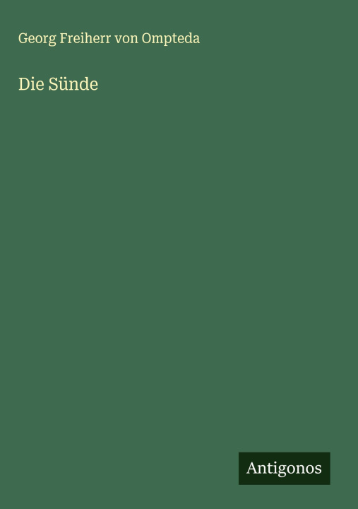 Kniha Die Sünde 