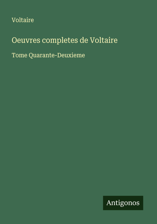 Knjiga Oeuvres completes de Voltaire 