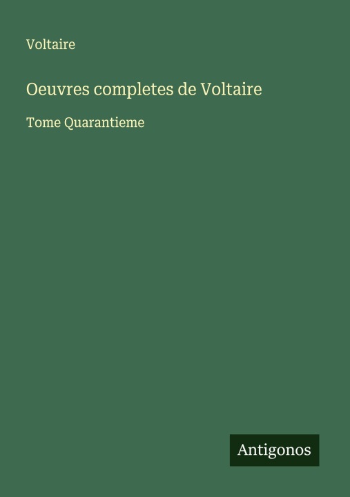 Kniha Oeuvres completes de Voltaire 