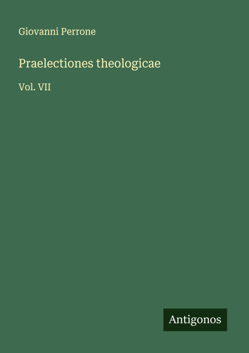 Kniha Praelectiones theologicae 